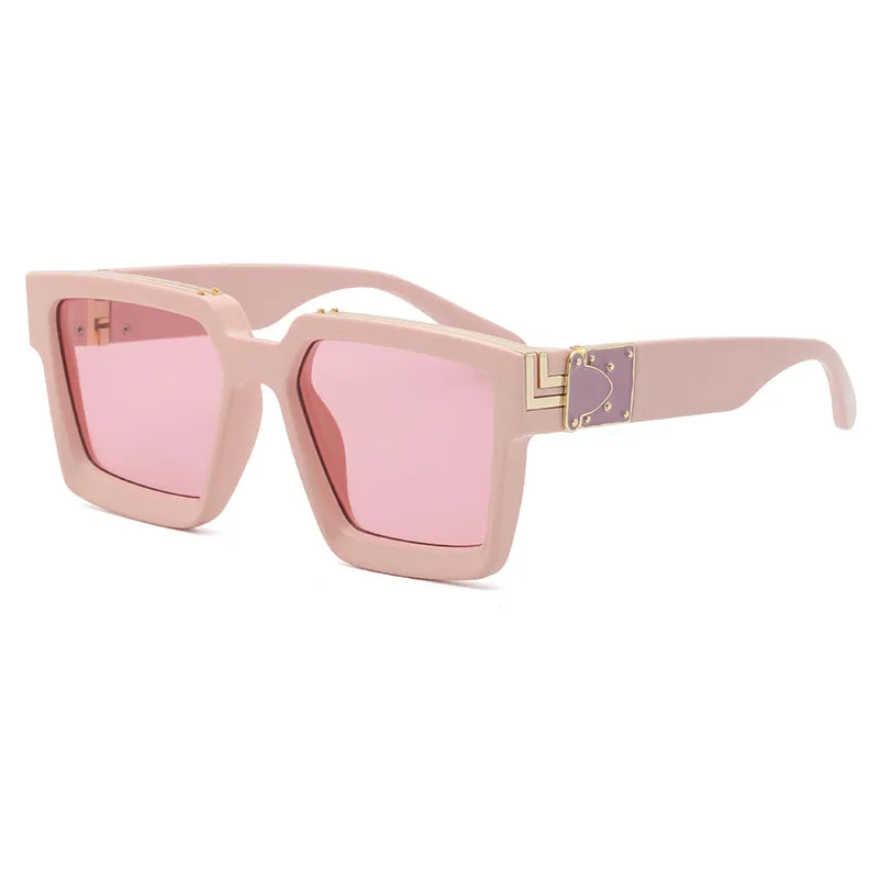 86229 Large Rim Sunglasses Female Same Style as European and American Web Celebrities' Millionaire Fashion Trendy Sunglasses Male Sunglasses