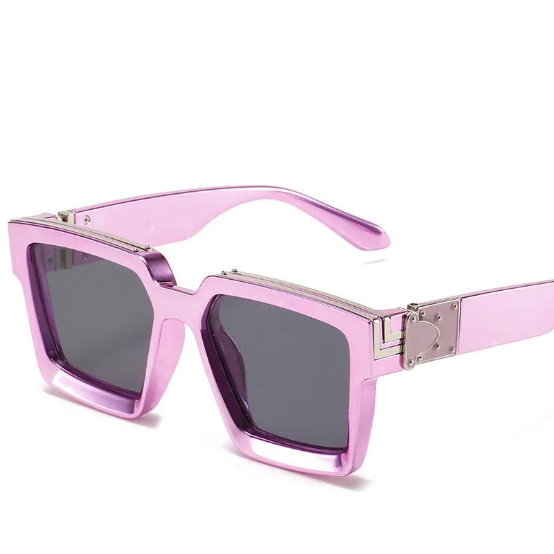 86229 Large Rim Sunglasses Female Same Style as European and American Web Celebrities' Millionaire Fashion Trendy Sunglasses Male Sunglasses