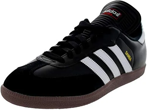 adidas Men's Samba Classic Soccer Shoe,Black/Running White,13 M US