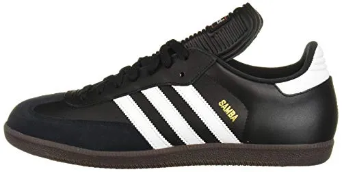 adidas Men's Samba Classic Soccer Shoe,Black/Running White,13 M US