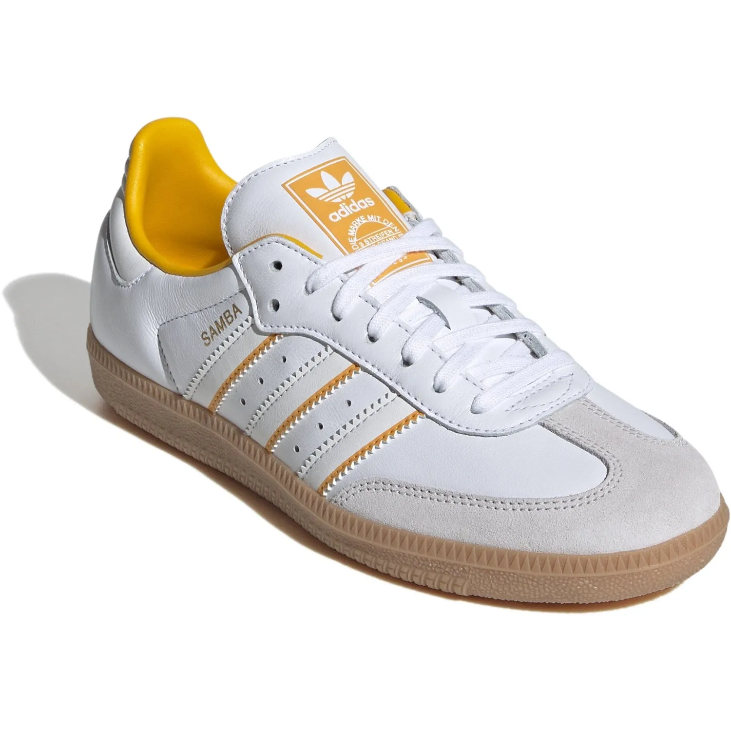 adidas Originals Cloud White/Crystal White/Crew Yellow Samba Og J Sneakers