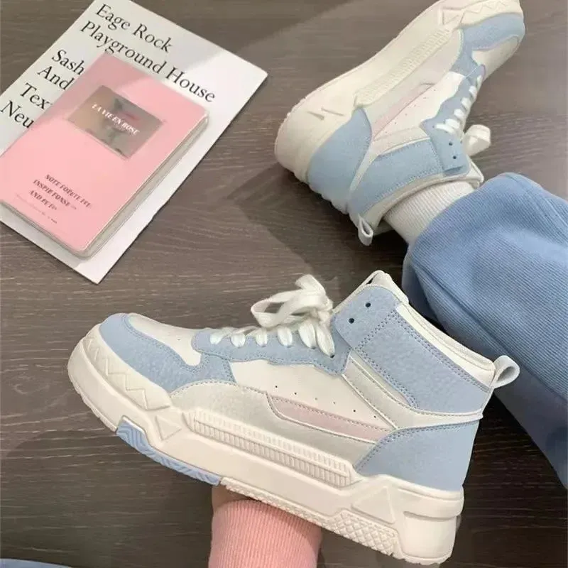 Aiertu Blue Platform Sneakers Women's Sports Shoes Vintage Casual Vulcanize Kawaii Lolita Harajuku School Boot Female Flats New Trend