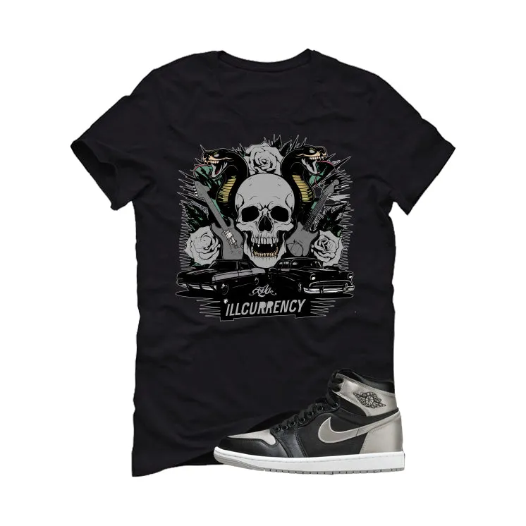 Air Jordan 1 High OG WMNS Satin Shadow Black T-Shirt (Vintage Illcurrency)| illcurrency