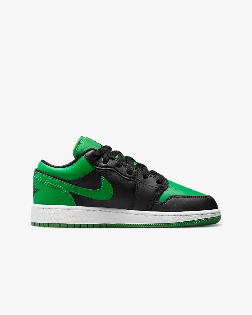 Air Jordan 1 Low (GS) Black Lucky Green White 553560-065