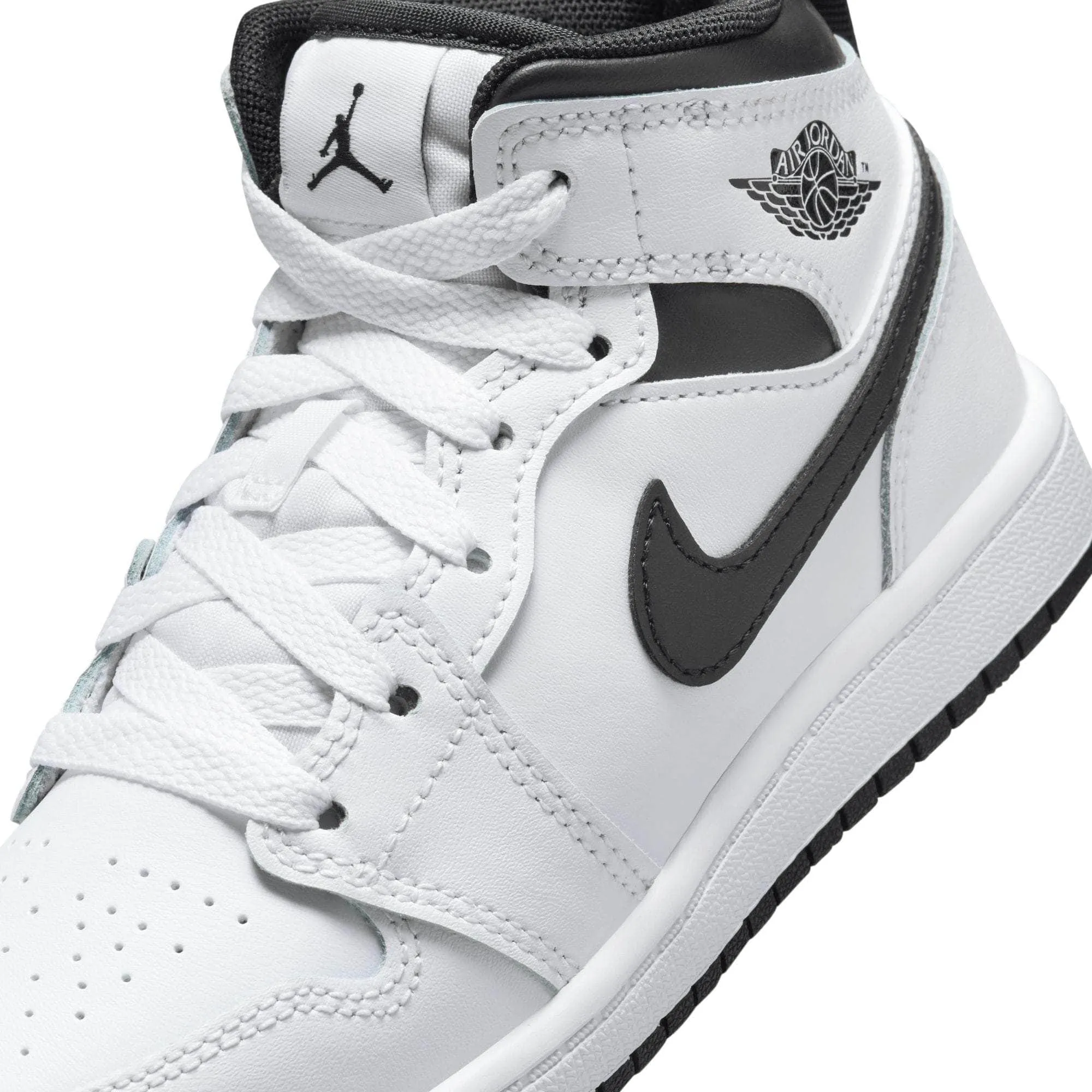 Air Jordan 1 Mid "White Black" - Kid's Pre School