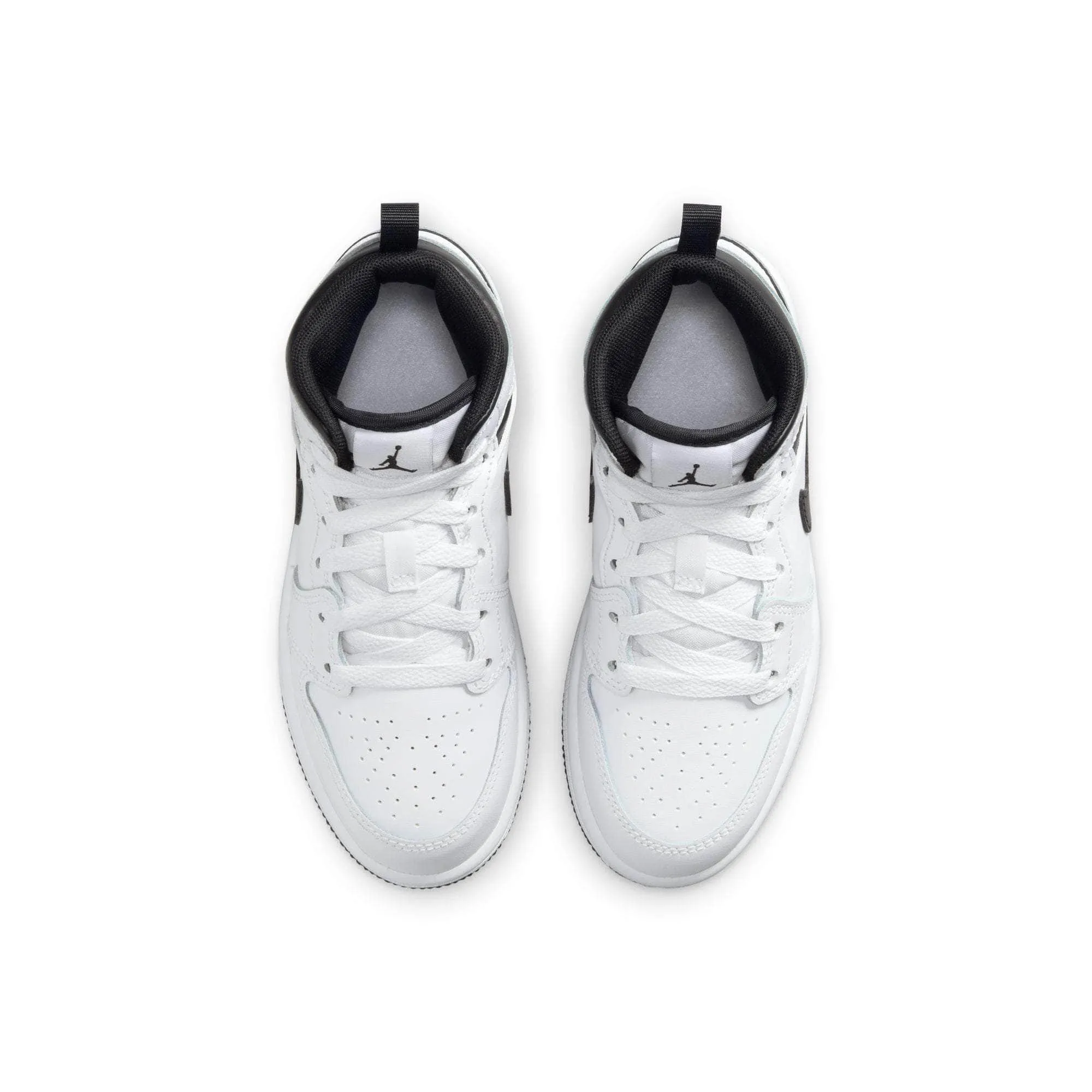 Air Jordan 1 Mid "White Black" - Kid's Pre School