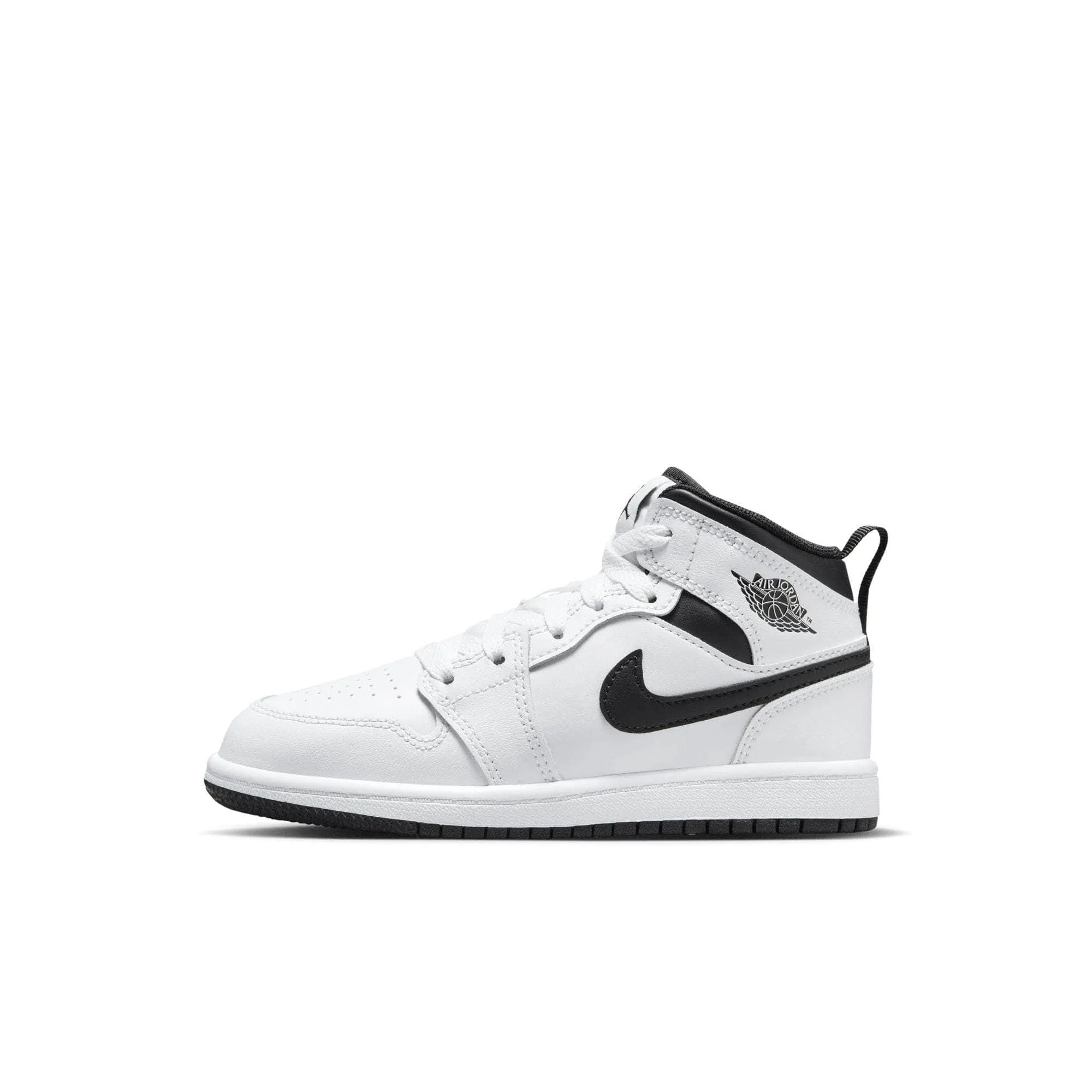 Air Jordan 1 Mid "White Black" - Kid's Pre School