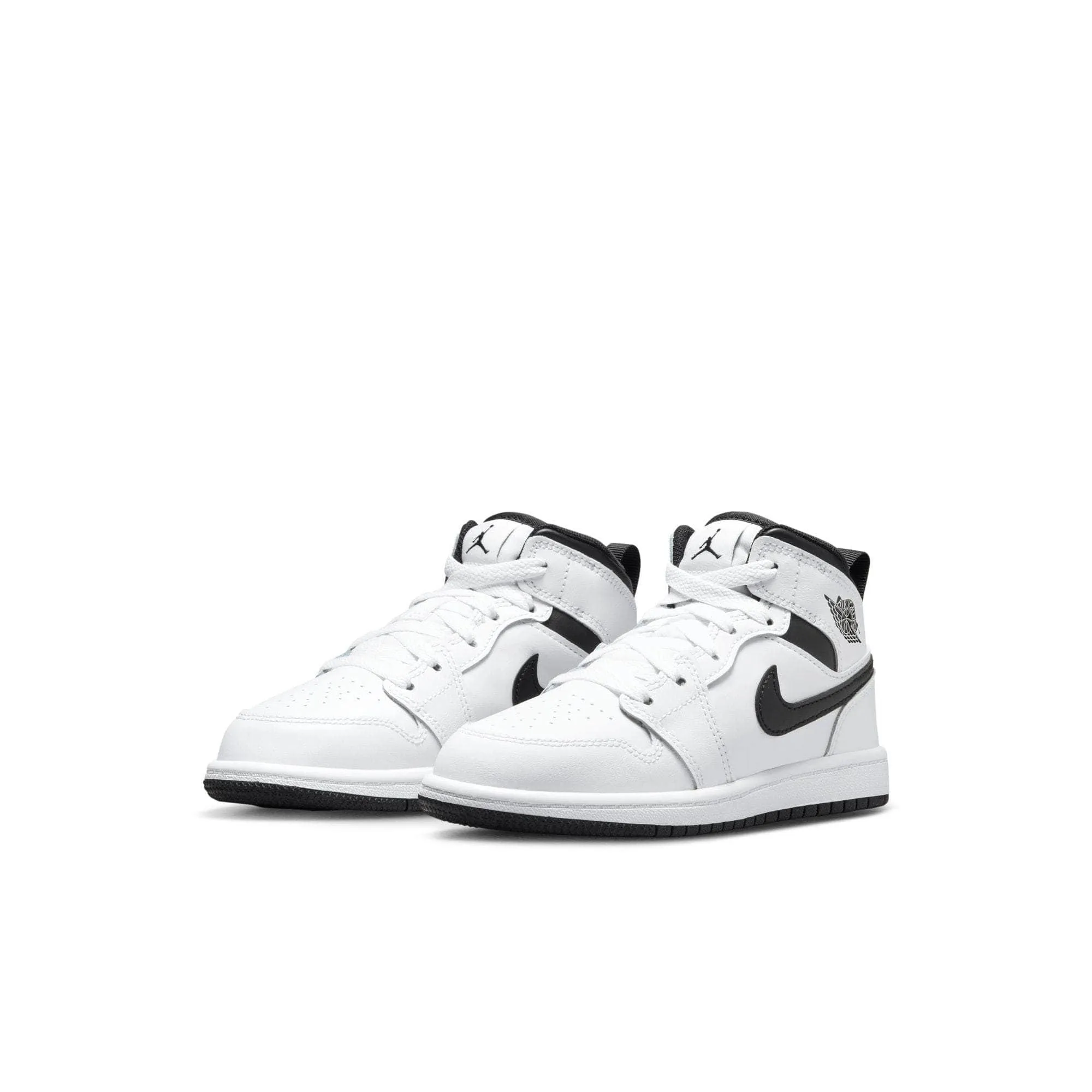 Air Jordan 1 Mid "White Black" - Kid's Pre School