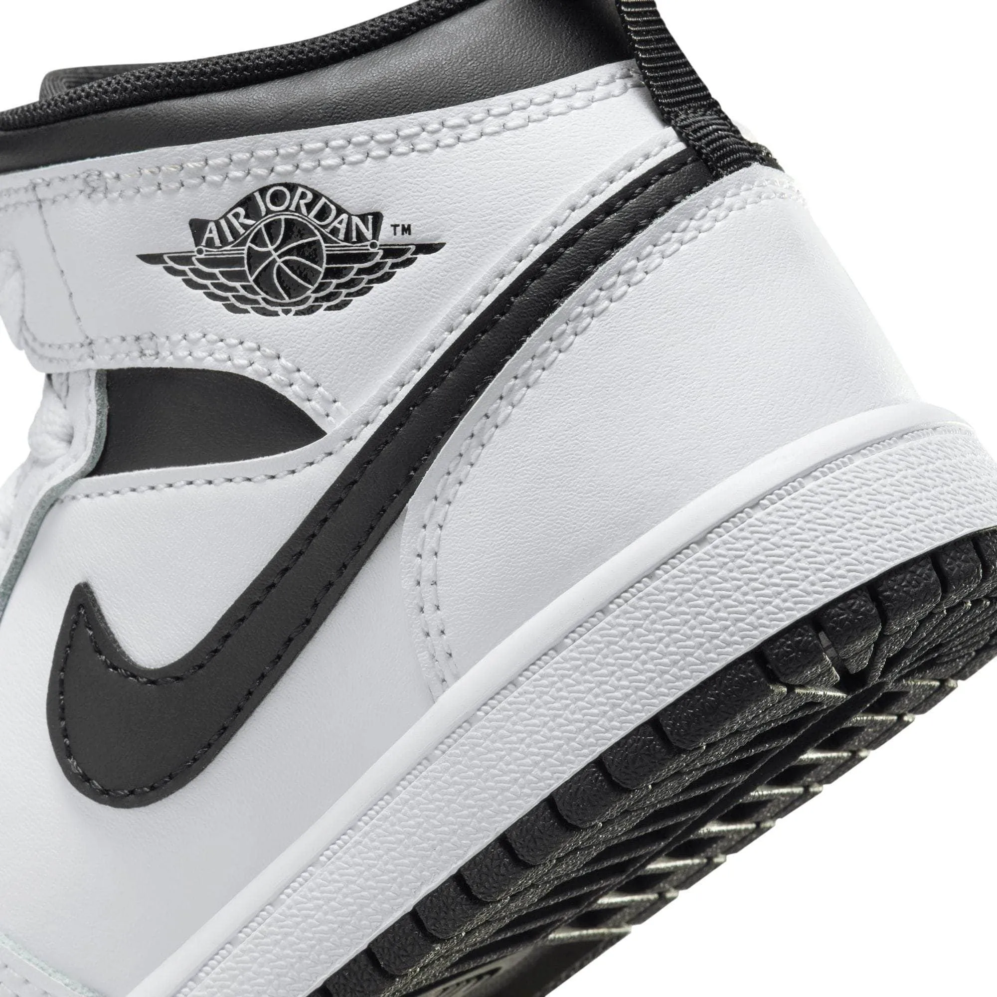 Air Jordan 1 Mid "White Black" - Kid's Pre School