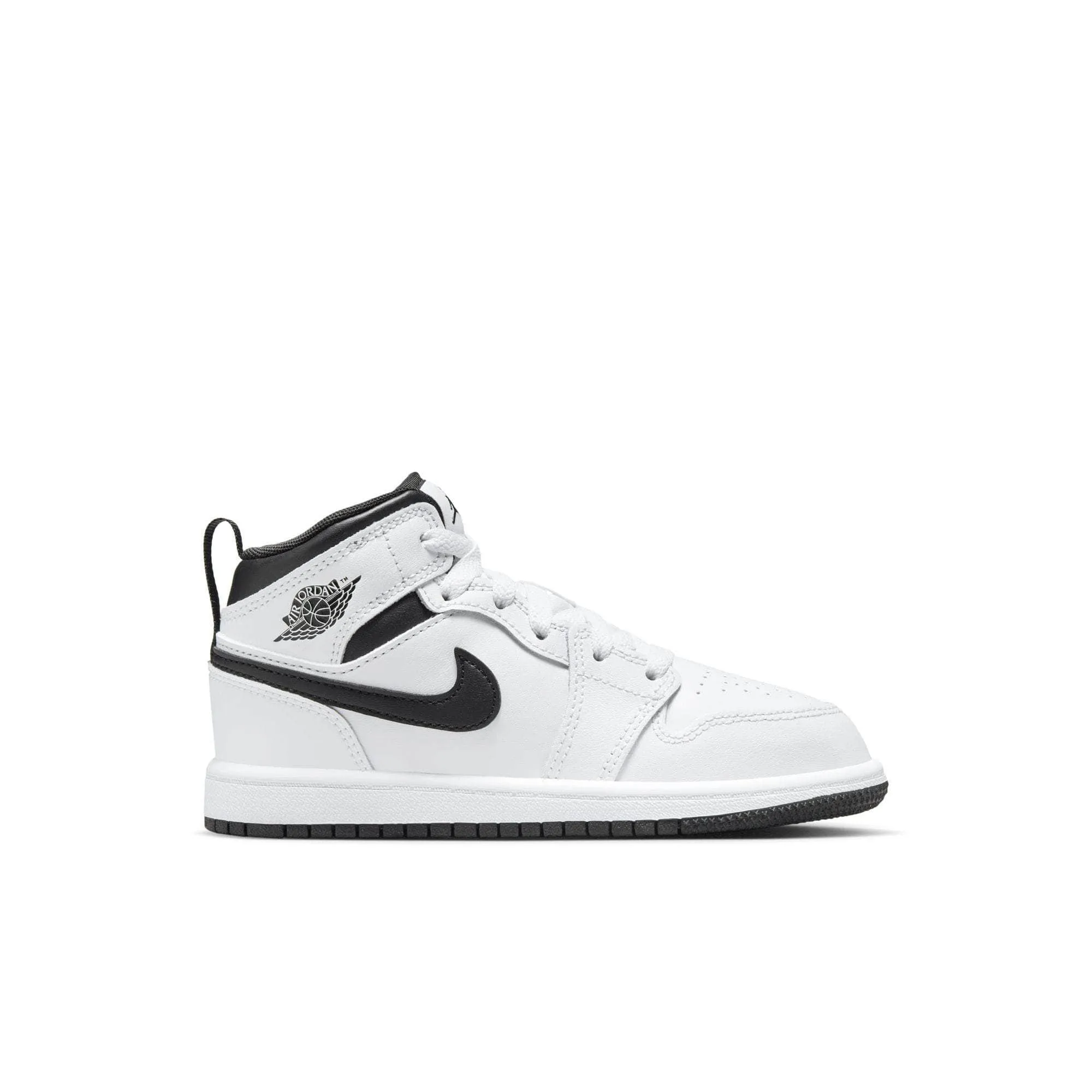 Air Jordan 1 Mid "White Black" - Kid's Pre School