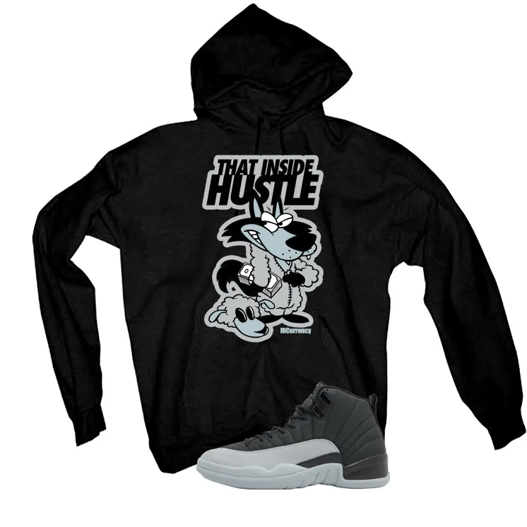 Air Jordan 12 Black/Wolf Grey Black T-Shirt (Inside Hustle)| illcurrency