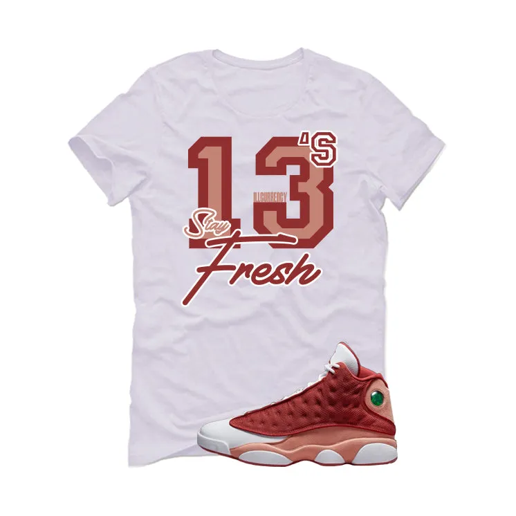 Air Jordan 13 Dune Red White T-Shirt (Stay Fresh)| illcurrency