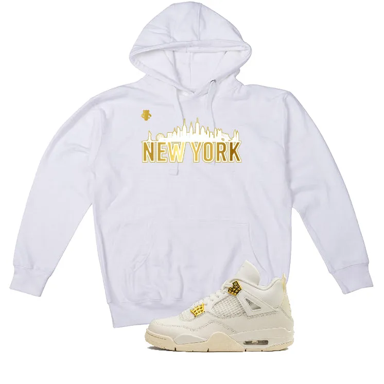 Air Jordan 4 WMNS “Metallic Gold” | illcurrency White T-Shirt (New York)