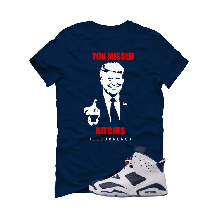 Air Jordan 6 Olympic Navy Blue T-Shirt (Air Jordan 6 Olympic)| illcurrency