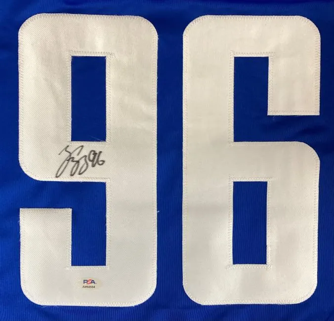 Andrei Kuzmenko Vancouver Signed Blue Hockey Jersey PSA ITP