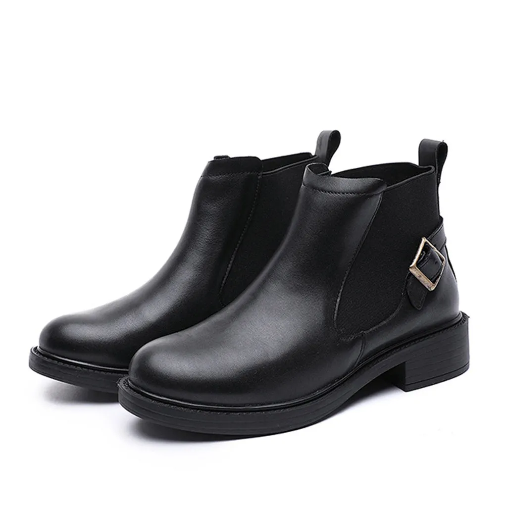 Autumn Winter Leather Short Boots | Gift Shoes