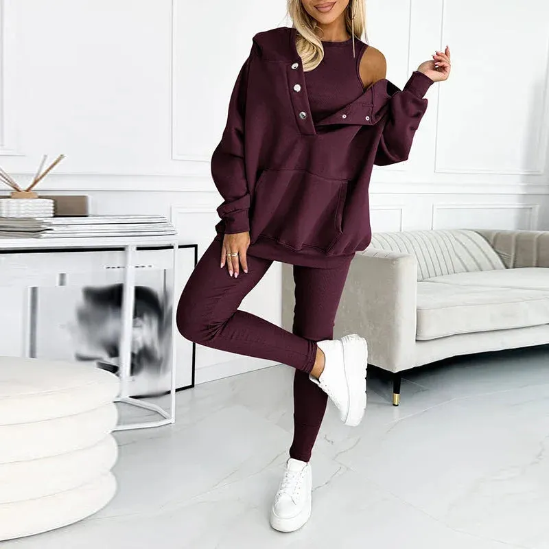 Casual Comfortable New Loose Long Sleeve Fashion High Street Sports Spring Set