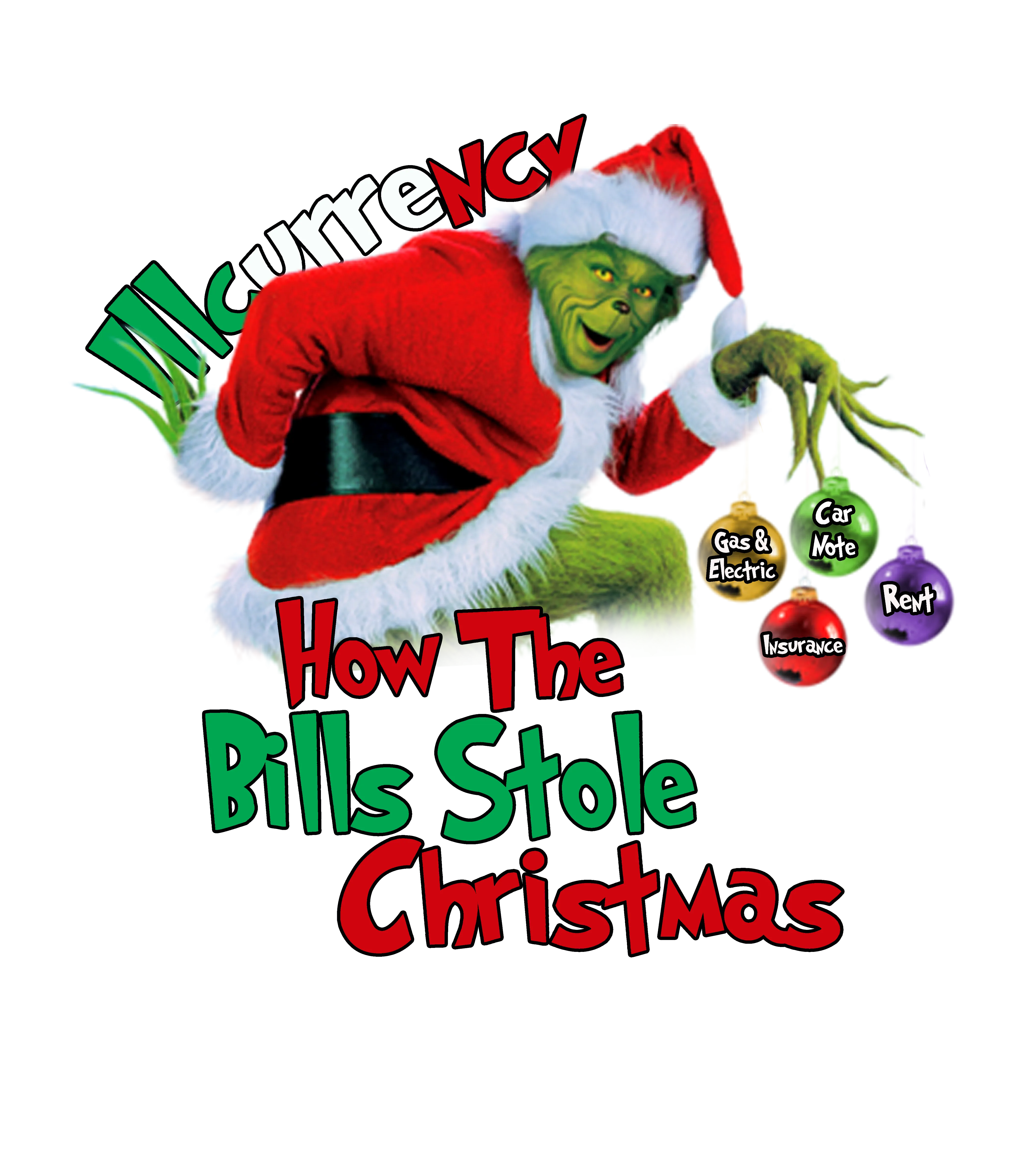 CHRISTMAS UGLY SWEATERS White T-Shirt (How the bills stole christmas)