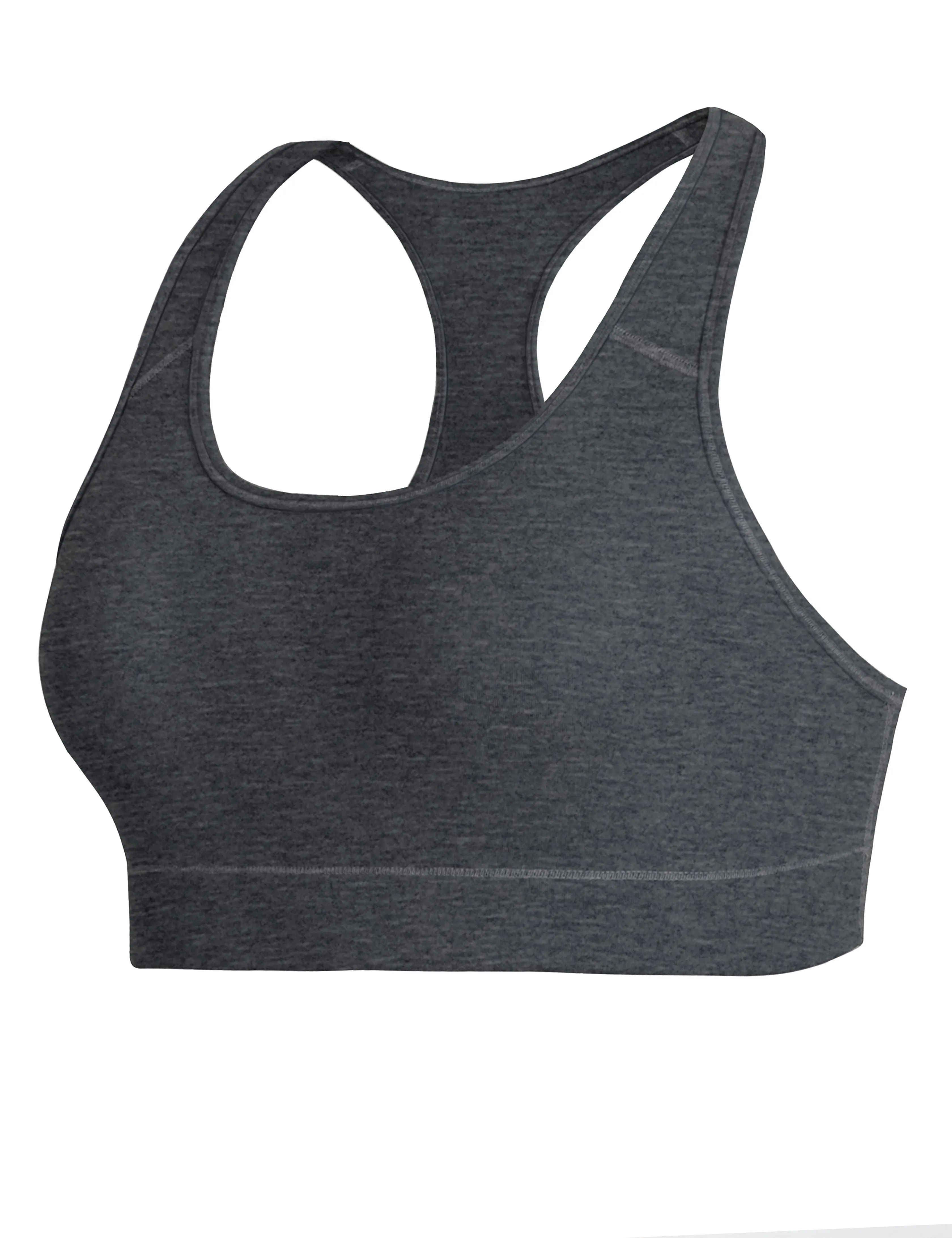 Compression Racerback Sports Bras heathercharcoal_Jogging