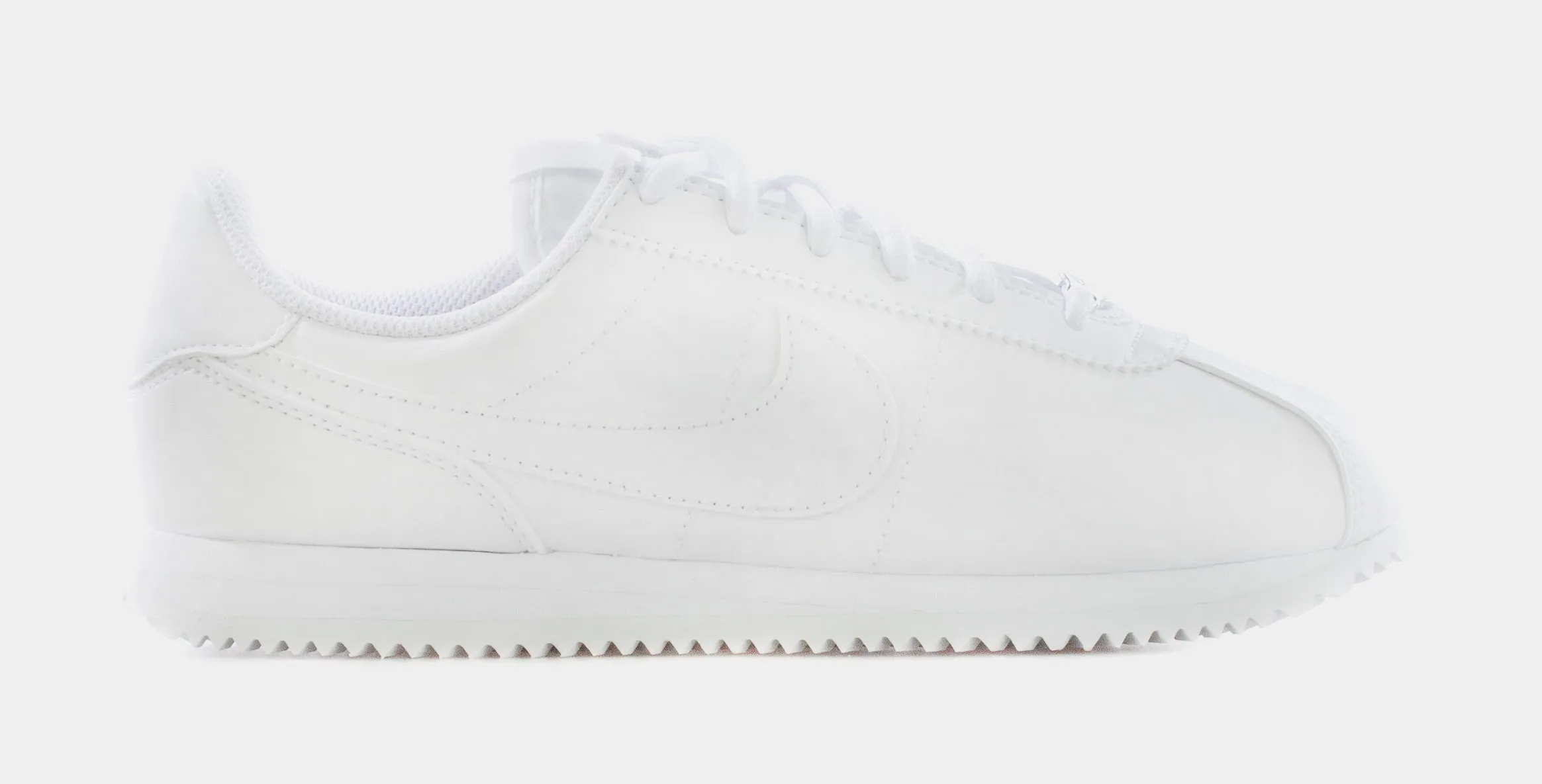 Cortez Basic Triple White Grade School Lifestyle Shoes (White)