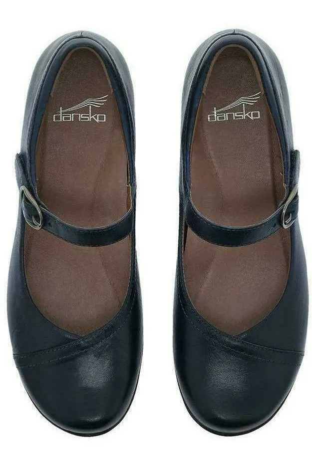 Dansko Fawna Navy Burnished Calf