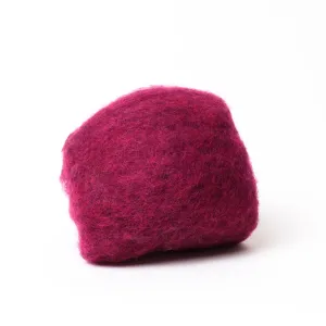 Dark Pink Wool for Wet Felting, Tyrolean Bergschaf