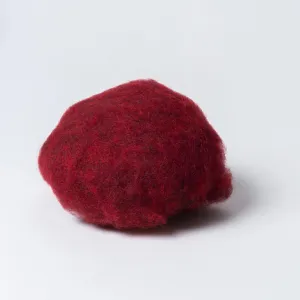 Dark Red Wool for Wet Felting, Tyrolean Bergschaf