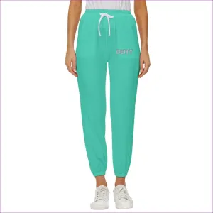 Deity Cropped Drawstring Pants - Blue