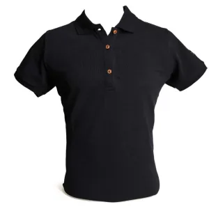 Eco Friendly Polo Shirts - Womens Polo Top Black - Organic Cotton