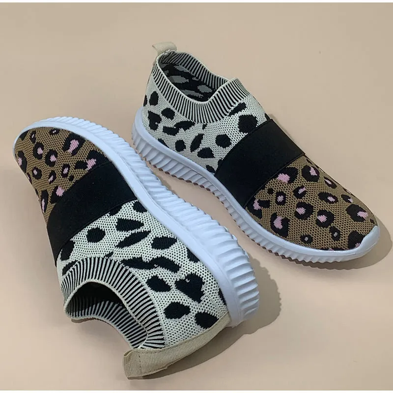 elveswallet Leopard Vulcanized Slip-On Sneakers