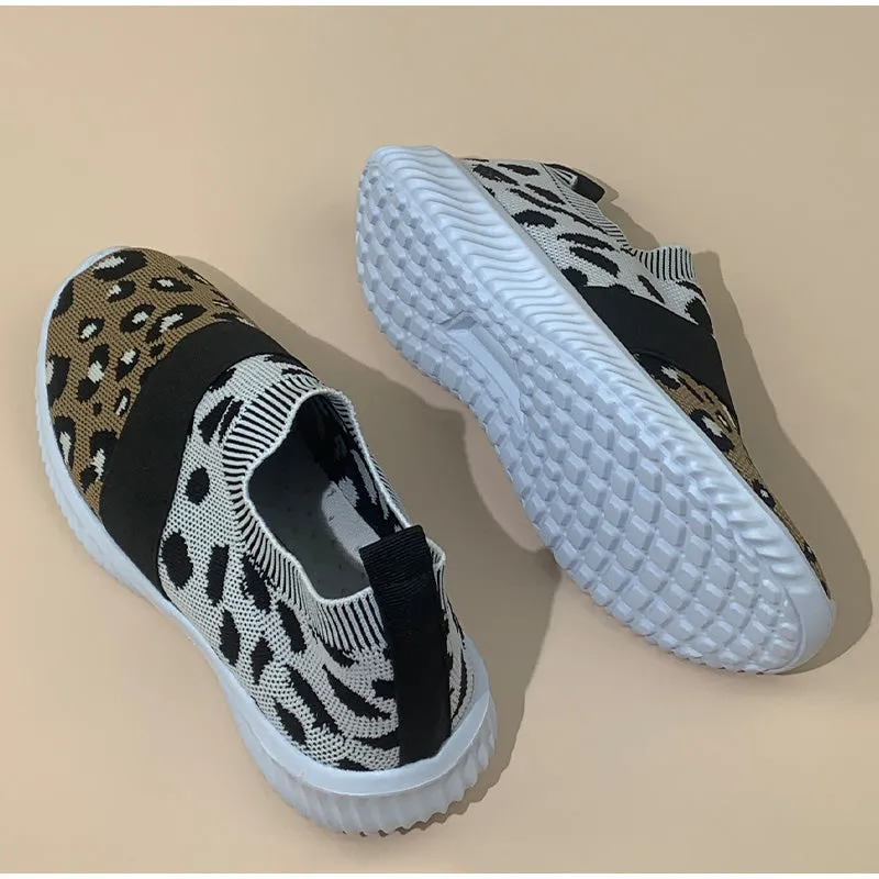 elveswallet Leopard Vulcanized Slip-On Sneakers