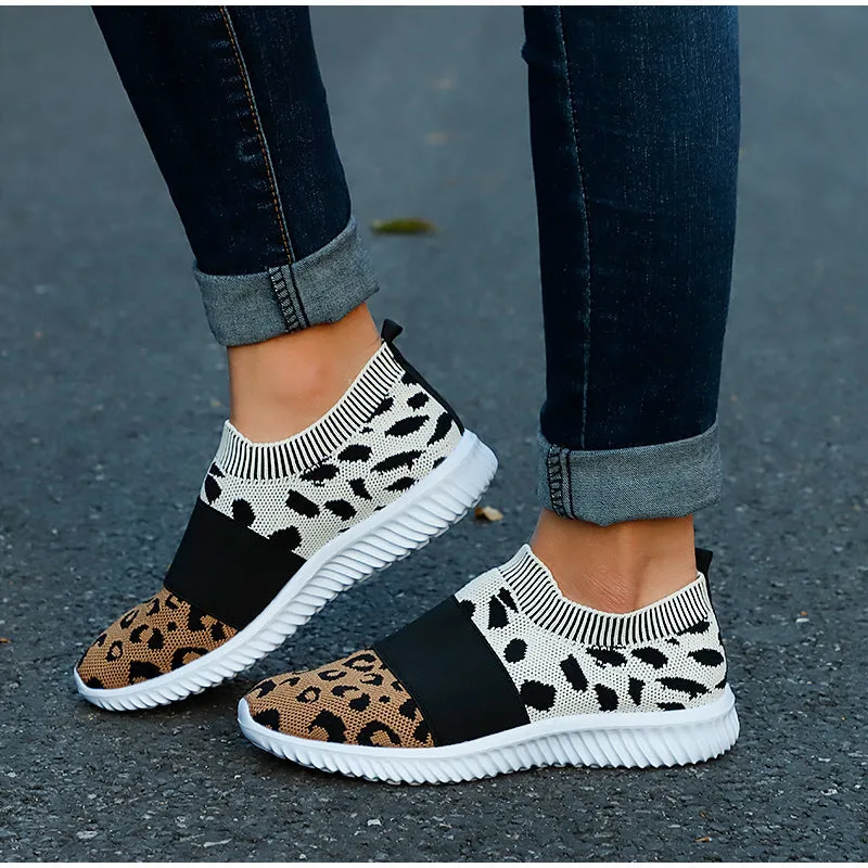 elveswallet Leopard Vulcanized Slip-On Sneakers