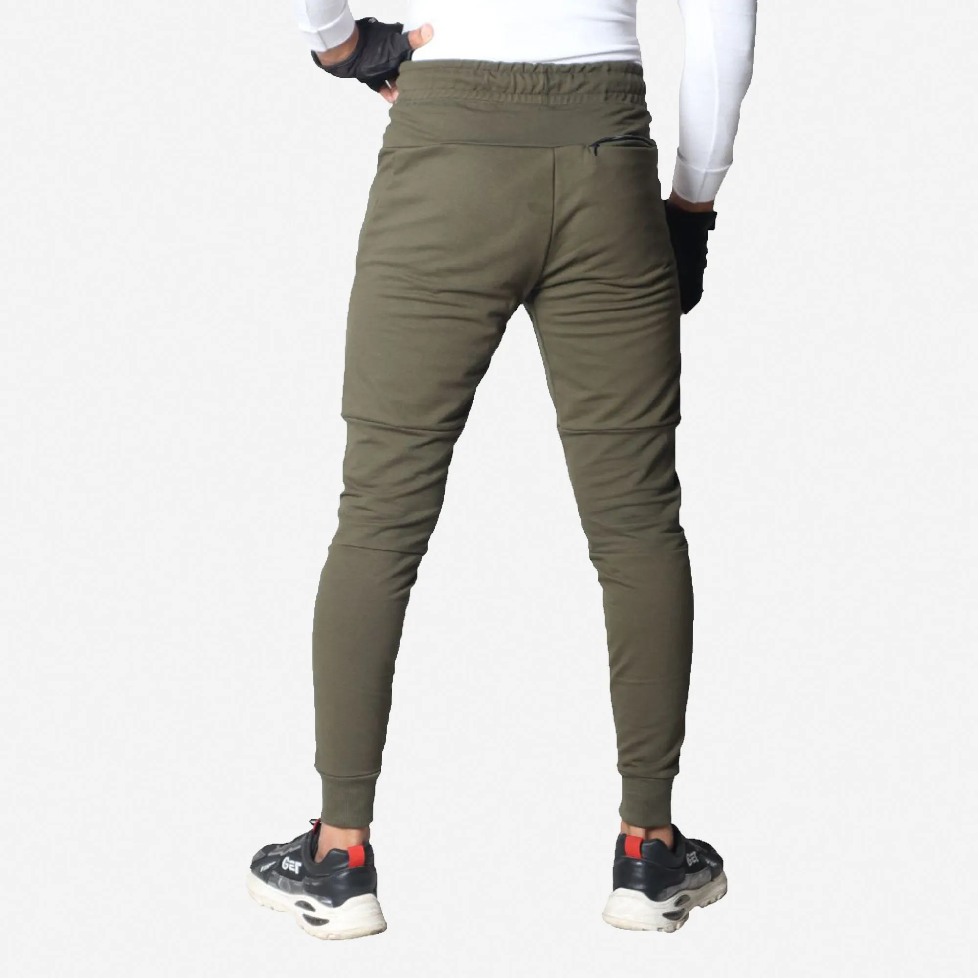 French Terry Trousers For Sports Casual Fitness Jogging - Lime Green