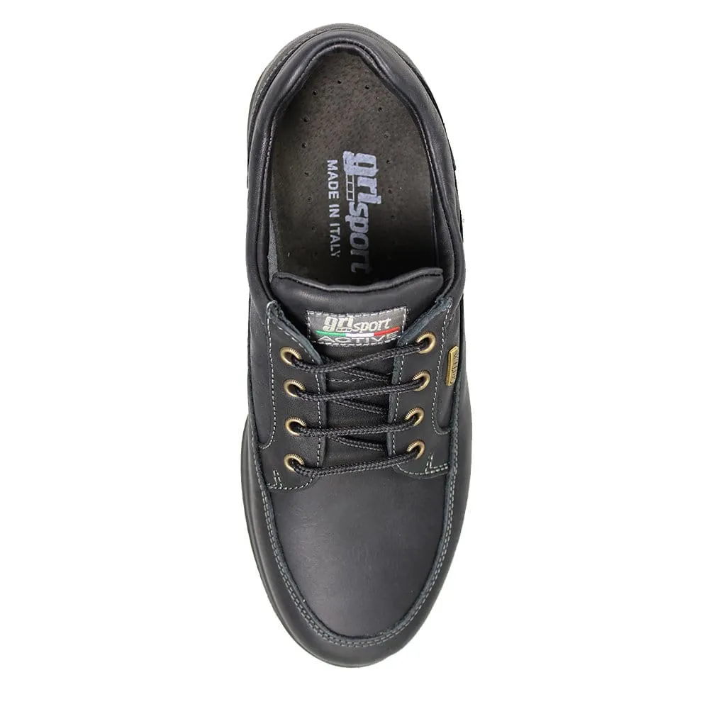 Grisport Livingston Black Shoes Leather Walking Shoe Water Resistant Comfort