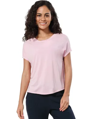 Hip Length Short Sleeve Shirt lightpink_Jogging