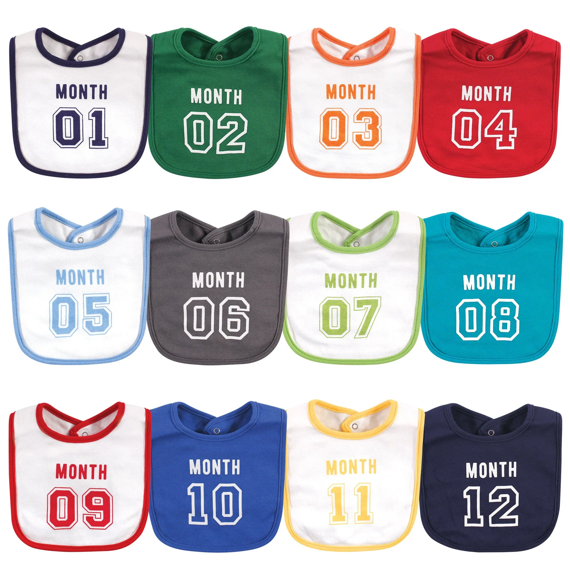 Hudson Baby Cotton Bibs, Milestone Sports Jersey