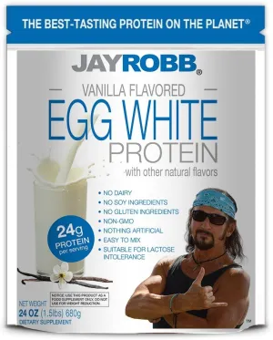 Jay Robb Egg White Protein Vanilla 24 oz Powder