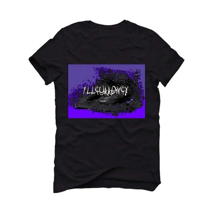 Jordan 12 Retro Black Dark Concord Black T-Shirt (shattered kicks)