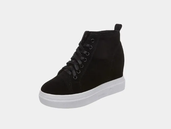 Joskaa 2024 New Cute Black Platform Sneakers