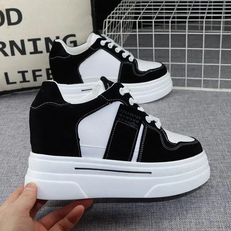 Joskaa 2024 New Women Black Platform Sneakers