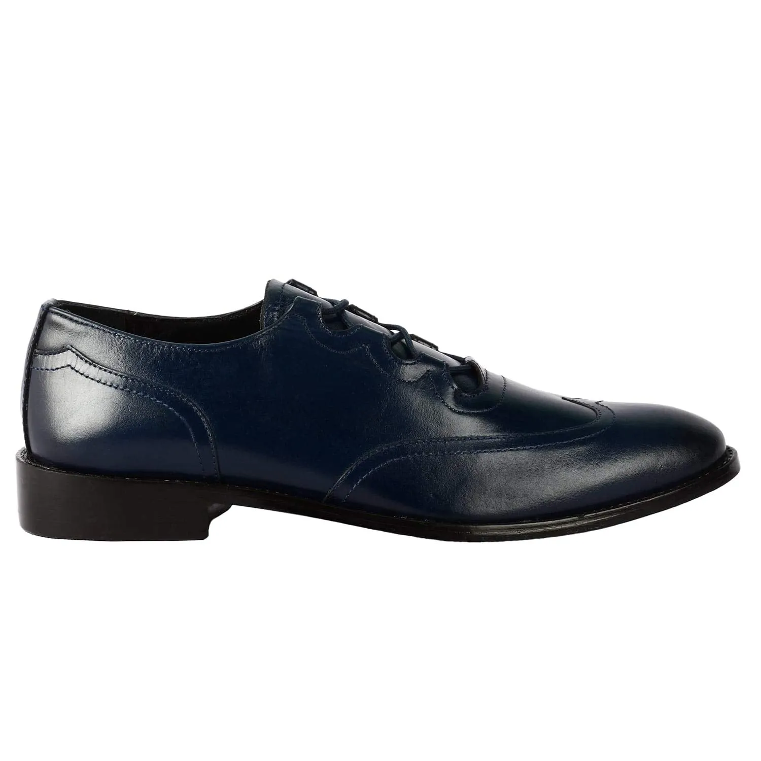 LIBERTYZENO Mens Genuine Leather Oxford Dress Shoes 1103 Navy