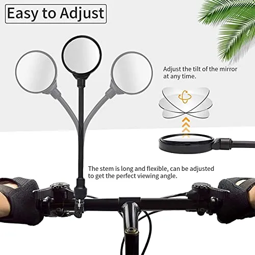 LICHTS Bicycle Mirror Convex Safety Mirror Handlebar Mount for Mountain Road Bike