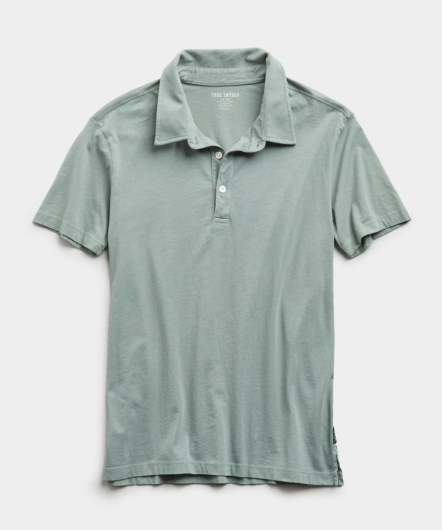 Made In L.A. Short Sleeve Jersey Polo in Pistachio