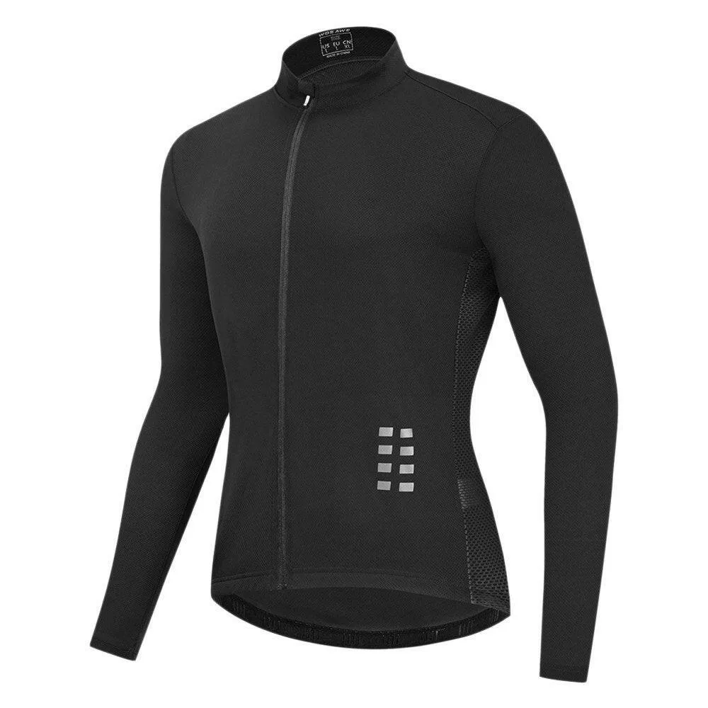 Men Long Sleeve Cycling Jersey Breathable MTB Bicycle Shirt Bike Riding Running Sports Jacket Clothing