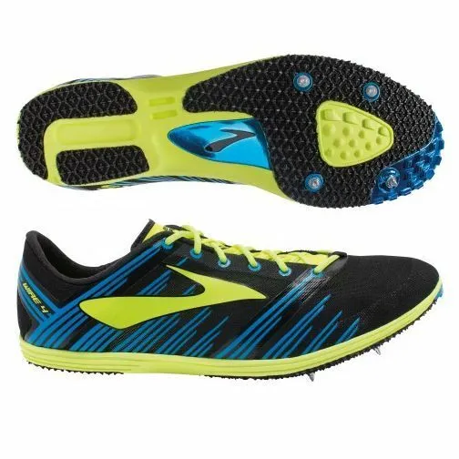 Mens Brooks Wire 4 Shoes Black/Blue/Fluro Yellow