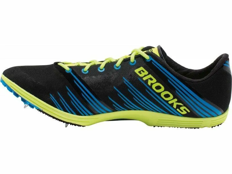 Mens Brooks Wire 4 Shoes Black/Blue/Fluro Yellow