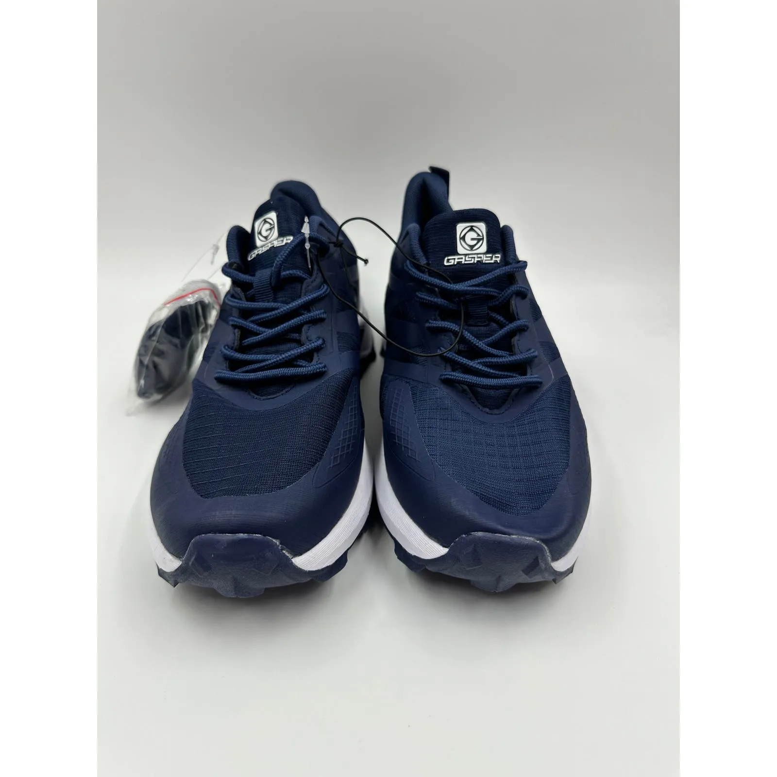 Men's Size 8.5, Blue Sneakers w/ Thick Outsole for Ultimate Support & White Sole