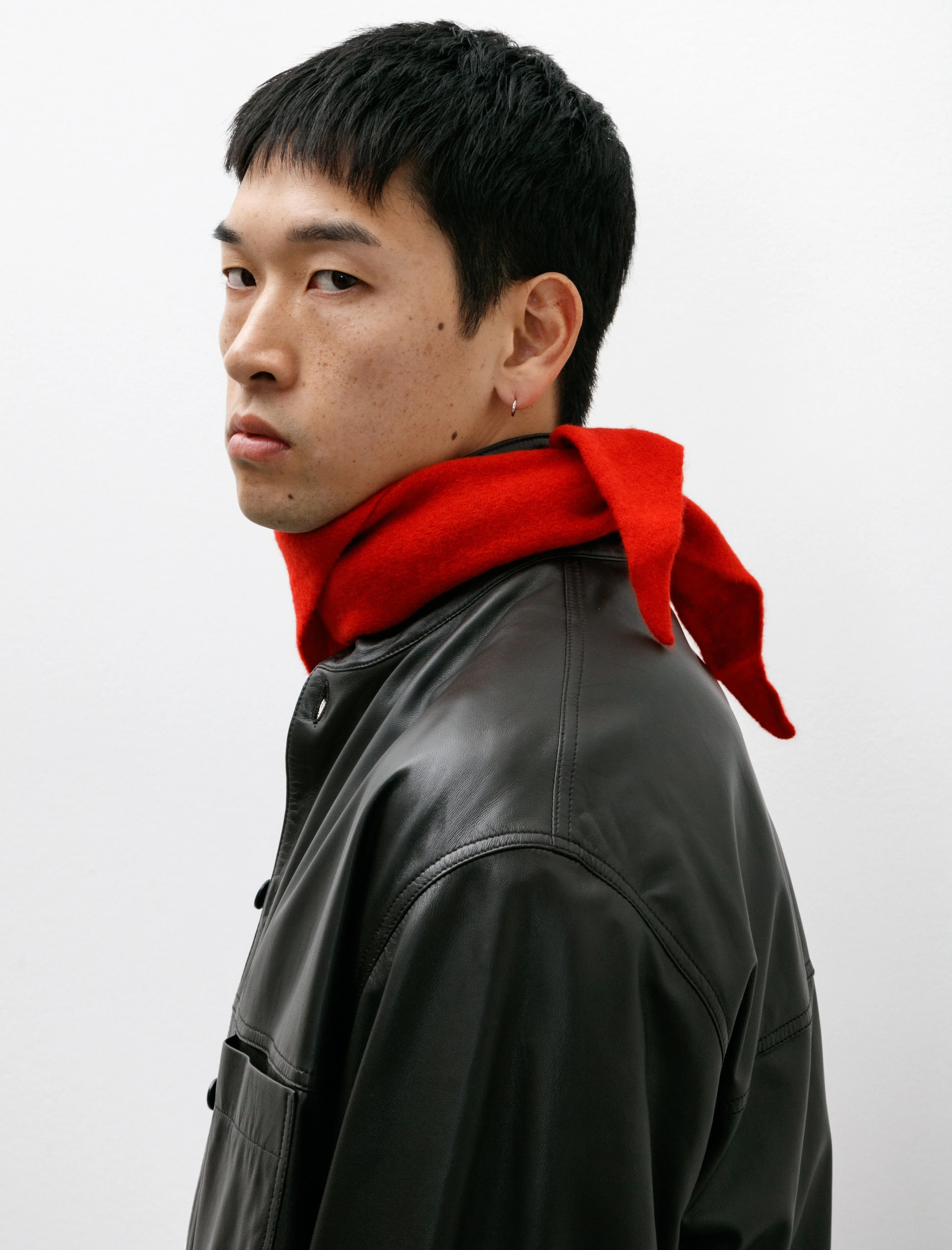 MHL Scout Scarf Lambswool Sports Red