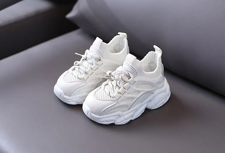 MOF Kids shoes spring autumn children casual sport shoes fashion breathable knitting soft bottom non-slip kids sneakers boys girls