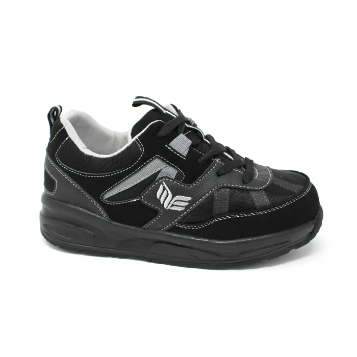 MT. Emey MTS16 Black - Kids Extra Depth  Athletic Walking Shoes with Laces